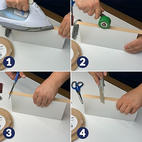 Birch Edge Banding 1-1/2 inch x 25 feet Wood Veneer Pre Glued Adhesive Edging Trim Band Tape Iron On Flexible Strip Roll Laminate Cabinate Countertop Furniture Shelf MDF Board Paintable Edgebanding - size: 1-1/2 in x 25 ft