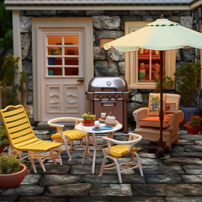 Flutesan 12 Pcs Miniature Dollhouse Wallpaper, Stone Pattern - style: Stone Pattern