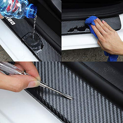 LZLRUN 3D Black Carbon Fiber Car Vinyl Wrap Self-Adhesive Film 2" x 30ft - color: Black, size: 2inch x 30ft