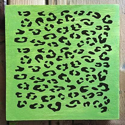 Animal Print 4 Pack Stencil Set - Contains: Zebra Stripes, Leopard Spots, Giraffe, Snakeskin. Each Stencil Measures 5.75” x 6” and is Laser Cut Mylar Designed by Stencil1 - color: Animal Print 4 Pack Stencil Set