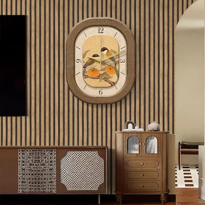 Abyssaly Brown Wood Slat Wall Panel Peel and Stick Wallpaper - color: Yellowish Brown, size: 17.7" x 393.7"