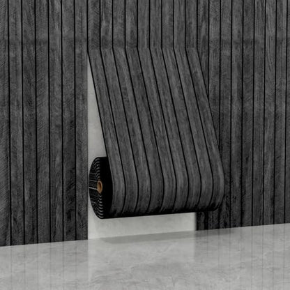 Peel and Stick Slat Wall Panel 15.75" X 118" PVC Self-Adhesive for Walls - color: Dark Gray 15.7 x 118in