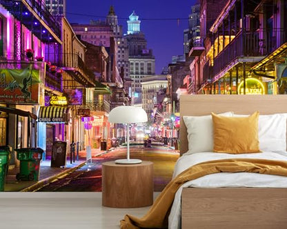 Jdayda Peel and Stick Wallpaper Large City Night View Wall Mural for Bedroom Living Room TV Background Sofa Wall - color: MURAL-302, size: 86" x 57"