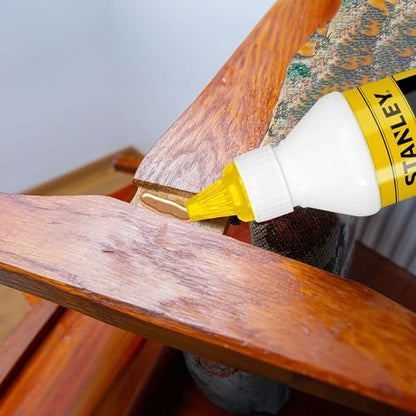STANLEY D4 Fast Cure Wood Glue -1x13.5 Oz, High Strength, Quick Dry, Perfect for Woodworking, Furniture, and More | Water-Resistant Adhesive for Wood, Metal, Concrete, Ceramic | 1 Pack - size: 1 Pack