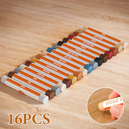 Wood Filler Sticks & Wax Repair Crayons - Fix Scratches, Scuffs & Holes - color: 16 Color