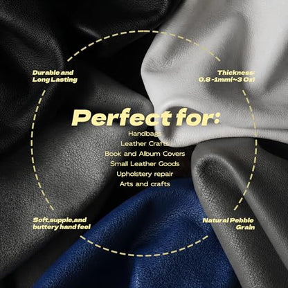 Marine Vinyl Fabric Faux Leather Upholstery, 1mm Thick, Waterproof & UV Resistant, Cotton Backing, Boat, Automotive, Crafting & Outdoor Pleather – 12" x 54" (1 FT), Black - color: Black, size: 1FT(12"x 54")-Rolled