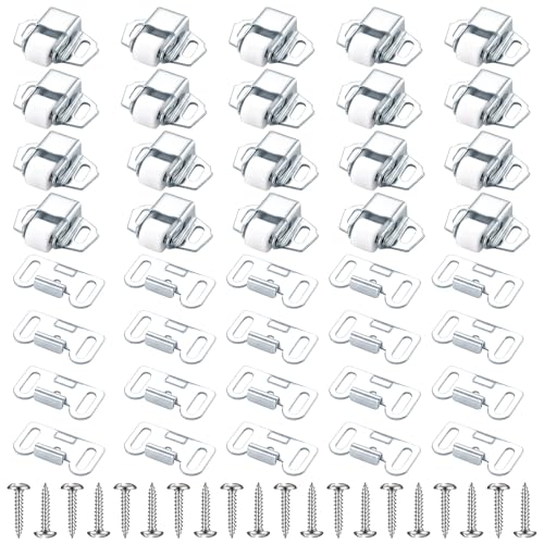 LEIFIDE 20 Pack Mailbox Replacement Roller Catch Latch with Screws Hardware Roller Wheel Spring Door Catch Latch for Cabinet Doors Rv Camper Kitchen Closet Doors