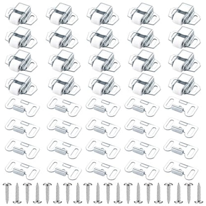 LEIFIDE 20 Pack Mailbox Replacement Roller Catch Latch with Screws Hardware Roller Wheel Spring Door Catch Latch for Cabinet Doors Rv Camper Kitchen Closet Doors