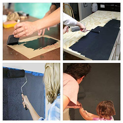 Chalkboard Blackboard Paint - Matte Finish [Black] - (8.5oz Cover 32 sf) - color: Black, style: 8.5oz Metal Can