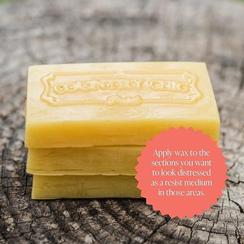 Beeswax Distressing Bar for Chalk Style Furniture Paint, Rustic Shabby Chic Distressing, 100% Natural Beeswax, Eco-Friendly, Delicious Scent, No Chemical Additives - 50 Grams