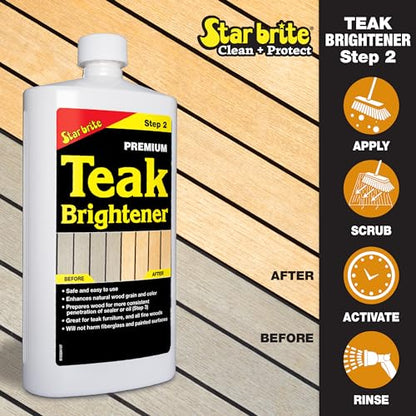 STAR BRITE Teak Oil, Premium Teak Care & Restoration - style: 16 OZ Kit
