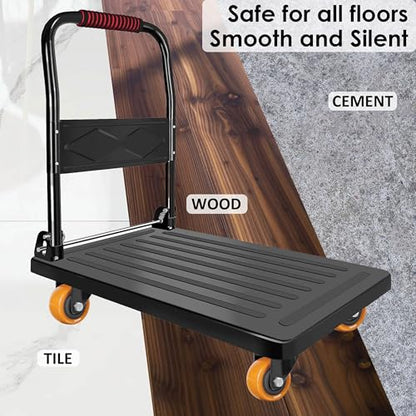 Finnhomy Swivel Casters Wheels Set of 4 Heavy Duty Plate Casters 2 Inch Premium Polyurethane PU Wheels for Furniture/Workbench Load Bearing 800 Lbs Anti-wear Smooth Casters Orange (Free Screws) - style: 2" (No Brake)