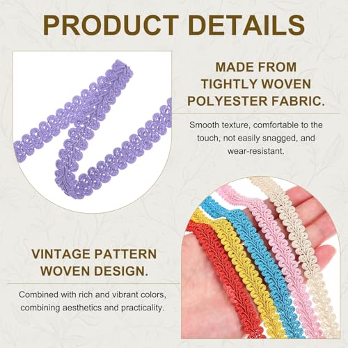 MECCANIXITY Gimp Braid Trim 1/2" x 14 Yards Polyester, Light Purple - color: Light Purple