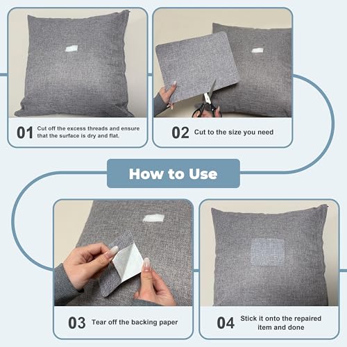 BESEZX Linen Fabric Repair Patch Upholstery Patch 3 PCS 9 * 11 Inch - color: Light Grey, size: 9*11 inch