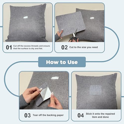 BESEZX Linen Fabric Repair Patch Upholstery Patch 3 PCS 9 * 11 Inch - color: Light Grey, size: 9*11 inch
