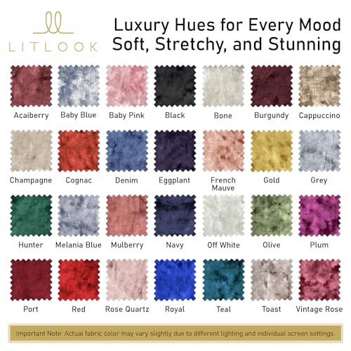 Panne Crushed Velvet Fabric by the Yard - 58/60" Wide Velvet Velour Cloth - Luxurious Fabric for Sewing Dresses, Upholstery & DIY Crafts - 97% Polyester 3% Spandex - Baby Blue - 2 Yards - color: Baby Blue, size: Precut 2 Yards