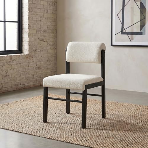 Coaster Kehoe Upholstered Dining Chair Set of 2, Black and Cream 193932BLK - color: Black/Cream