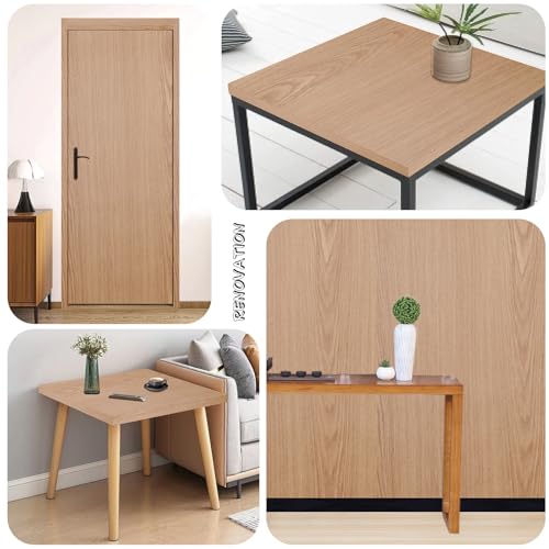 Wood Grain Contact Paper Peel and Stick Wallpaper Self Adhesive Wall Paper for Furniture Countertop Drawer Shelf Liner Cabinet Waterproof Easy to Clean 11.8" x196" - color: Teak, size: 11.8"W x 196"L