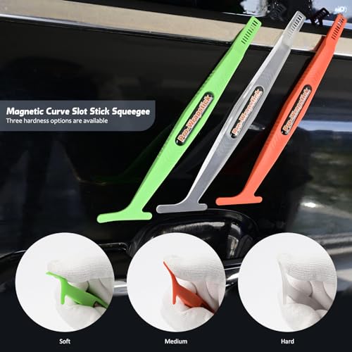 EHDIS Window Tinting Tool Kit: 7pcs Magnetic Vinyl Wrap Micro Stick Squeegee, 3pcs Hardness Squeegee, 2pcs PPF Tool for Car Vinyl Film Application
