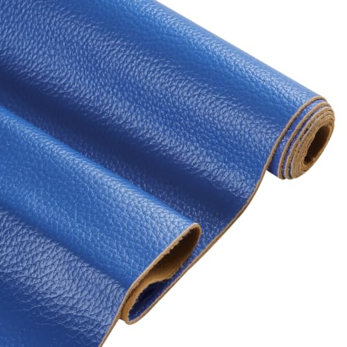Faux Leather Fabric Marine Vinyl Fabric, Blue- 15 Yards Shipped in Rolls - color: Blue, size: 15 Yards Continous Cut