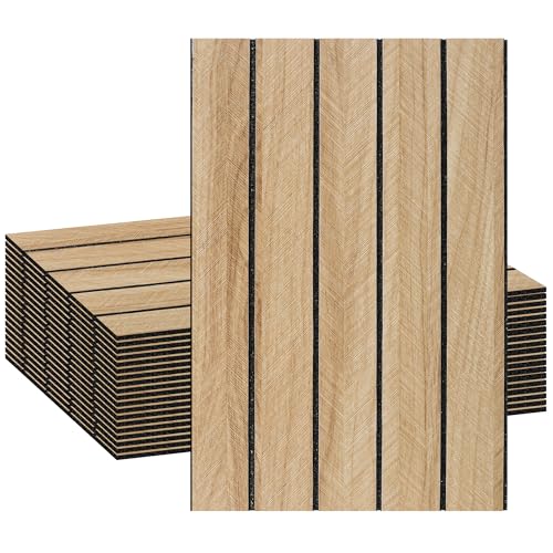 Peel and Stick Wood Wall Panels, 20 Pack, 3D Textured Faux Wood Grain - color: YG002-20