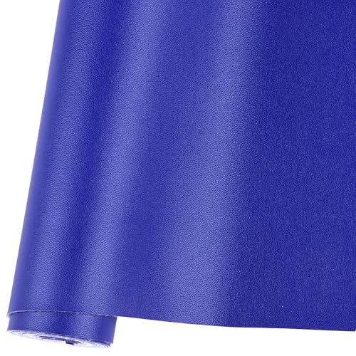 Ramya Smooth Solid Color Royal Blue Faux Leather Sheets 1Rolls 12"x 53" (30cm x 135cm),Faux Leather is Great for Handmade DIY Craft Projects, Bows,Leather Earrings (Royal Blue) - color: Royal Blue