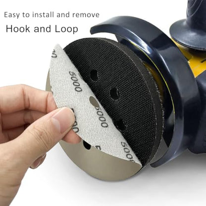 5 Inch 8 Holes Sanding Discs Hook and Loop, 30Pcs Wet Dry Sandpaper, 2000 3000 4000 5000 7000 10000 Grit Sandpaper, Round High Grit Sand Paper for Orbital Sander - size: 2000-10000 Grit