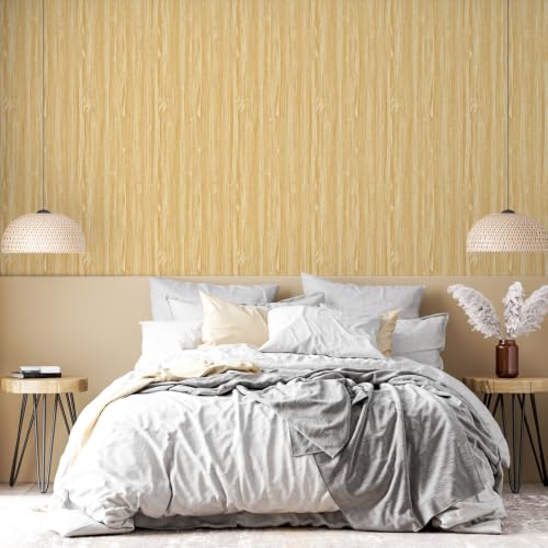 Wood Grain Contact Paper 15.7" x 78" Peel and Stick Wallpaper Light - color: Light, size: 15.7" x 78"