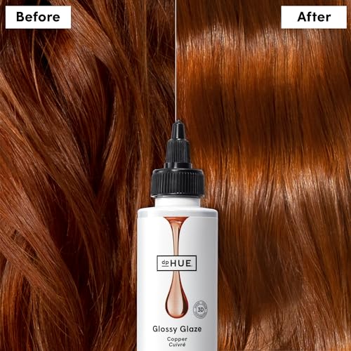 dpHUE Glossy Glaze, Copper - In-Shower Liquid Hair Gloss for Luminous Shine & Sheer Color - Paraben, SLS & SLES Sulfate Free - Leaping Bunny Certified - color: Copper