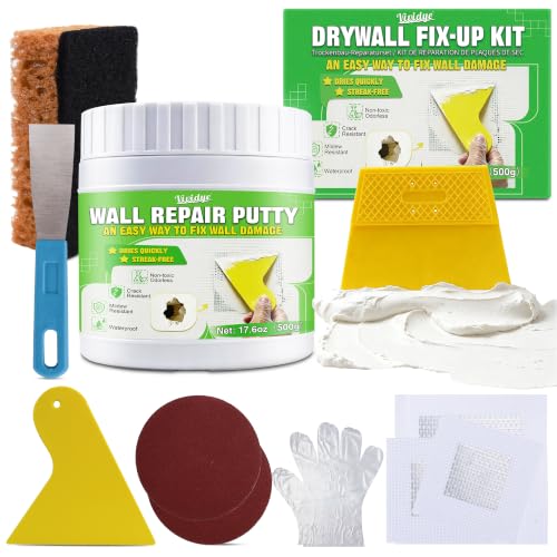 Drywall Patch Repair Kit, 17.6oz Spackle Kit for Cracks, Nail Holes & Dents - size: 500g