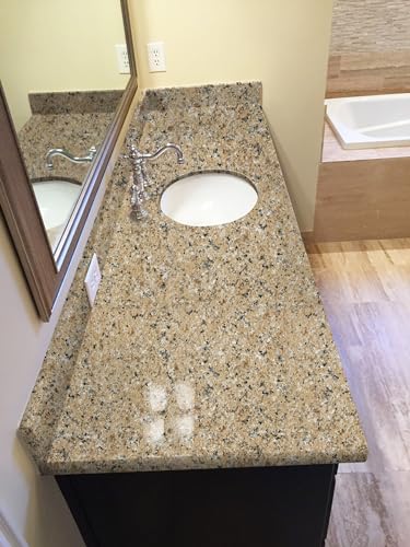 GloryTik Brown Marble Contact Paper Self Adhesive Film Peel and Stick Wallpaper 17.7''X118'' Granite Look Glossy Surface Paper Thicken Waterproof for Kitchen Countertop Bathroom Counter Decor Vinyl - size: 17.7" x 118"