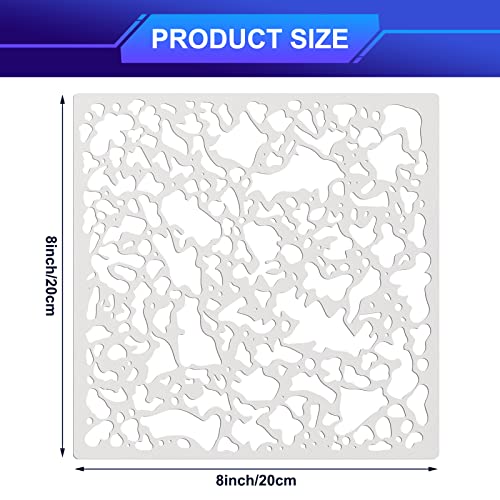 Crtiin 8 Pcs Knockdown Texture Stencil 8x8 Inch Drywall Repair Tool
