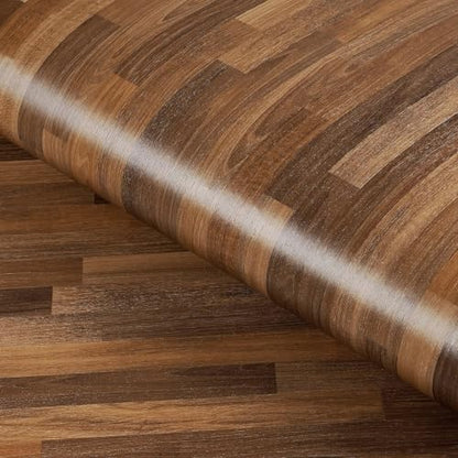 FunStick 36"x200" Large Butcher Block Countertop Contact Paper Waterproof Brown Wood Contact Paper for Cabinets Peel and Stick Countertops Wood Wallpaper for Kitchen Counter Top Covers Desk Vinyl Wrap - size: 36"W x 200"L