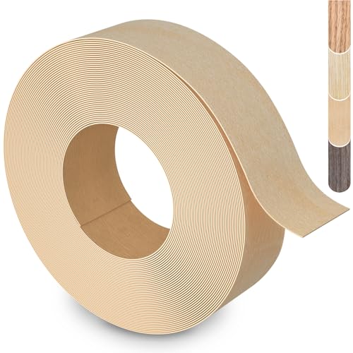 Birch Edge Banding, 1 1/2 inch x 25ft roll of Veneer Wood Edge Banding Pre-glued Flexible, Wood Tape Banding for Cabinet Repair Furniture - color: Birch, size: 1 1/2"x 25ft