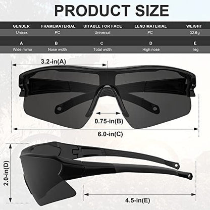 Safety Glasses for Men, Anti Scratch & UV Protection Work Glasses - color: 6pack-dark Grey