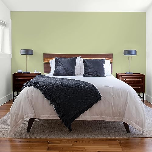 Glidden Total Interior Wall Paint & Primer All-in-One, Bahia Grass/Green, Flat, 1 Gallon - color: Bahia Grass, size: 128 Fl Oz (Pack of 1)
