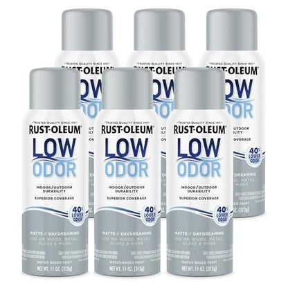 Rust-Oleum Low Odor Premium Spray Paint, Matte Daydreaming - color: Daydreaming, size: 11 Ounce (Pack of 6)
