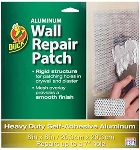 Duck Brand Aluminum Wall Repair Patch, 8 Inches x 8 Inches, 1 Pack - size: 8 in. x 8 in.