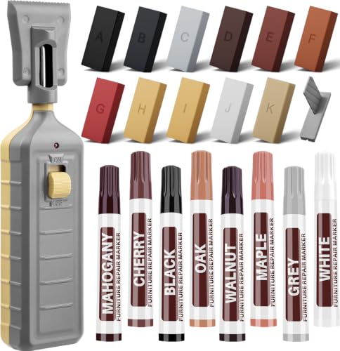 Hardwood Floor Repair Kit with Heat Pen, 11 Colors Linoleum Floor Hard Wax - color: B Series-11 Colors