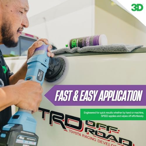 3D Speed All-In-One Polish & Wax – Scratch & Swirl Remover, Clear Coat Safe Paint Sealant – High Gloss Finish, Easy Application – 8oz – Made in USA - size: 8 Fl Oz (Pack of 1)