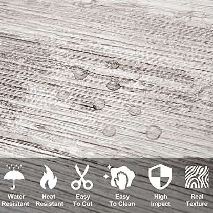 AULIGET 100 Piece Peel and Stick Backsplash PVC Tile, 3 Inch x 6 Inch Brown Birch Stick on Wall Tiles for Backsplash Kitchen, Bathroom, Laundry Room, Camper, Fireplace - color: Brown Birch