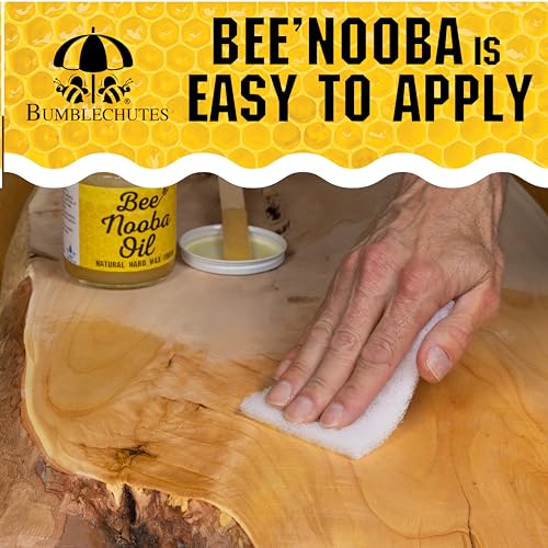 Bee’Nooba Food-Safe Wood Wax Oil – Beeswax & Tung Oil Finish 4 oz - size: 4 Ounce