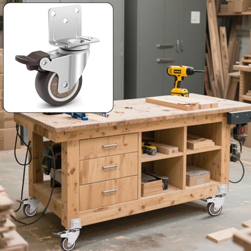 Semetall 2 Inch Side Mount Casters L-Shaped Set of 4 - style: A-78