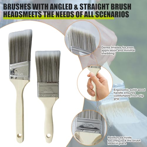 Paint Roller Kit with Extension Pole, 2 to 4FT