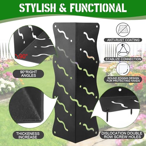 8-Pack Raised Garden Bed Corner Brackets for 12''-24'' Plant Beds