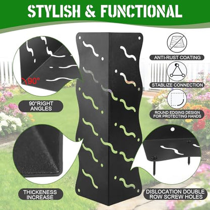 8-Pack Raised Garden Bed Corner Brackets for 12''-24'' Plant Beds