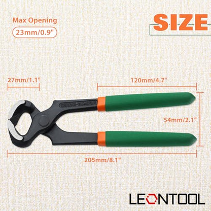 End Cutting Pliers 8 Inches PVC Handle, Stiletto Nail Puller Pliers for Women Wire Cutting, Shoe Heel Repair - style: 8" End Cutting Pliers
