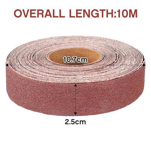 Emery Cloth Roll 400 Grit, 1 Inch x 33 Feet Heavy Duty Sandpaper - size: 10 meters, style: 400 Grit