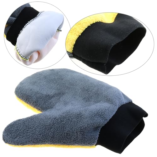 4-Pack Cleaning Dusting Gloves, Painter and Decorating Glove with Thumb, Microfiber Towel Gloves