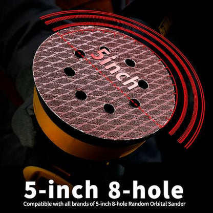 240 grit Sanding Disc 5 Inch 8 Hole Hook and Loop, Diamond Shape Sand Paper for Woodworking & Automotive etc, Sanding Pads for Random Orbital Sander, 100-Pack - style: 240Grit-100PCS